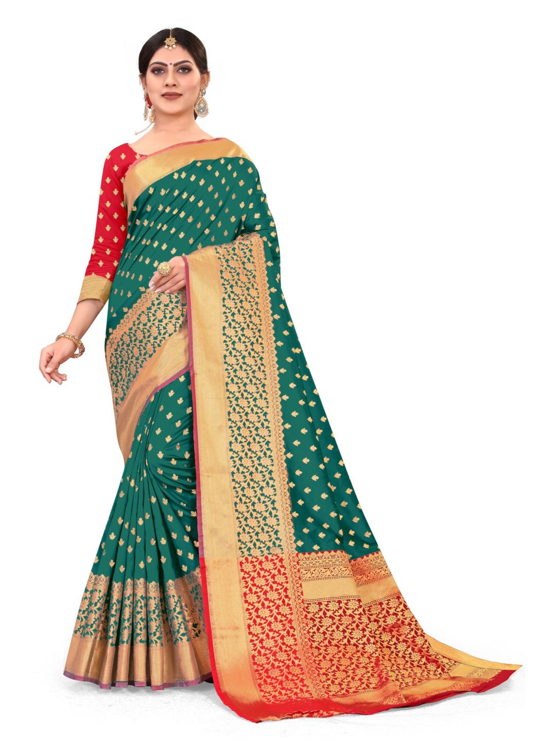 RamaArt SilkWith Blouse PiecePack of 1