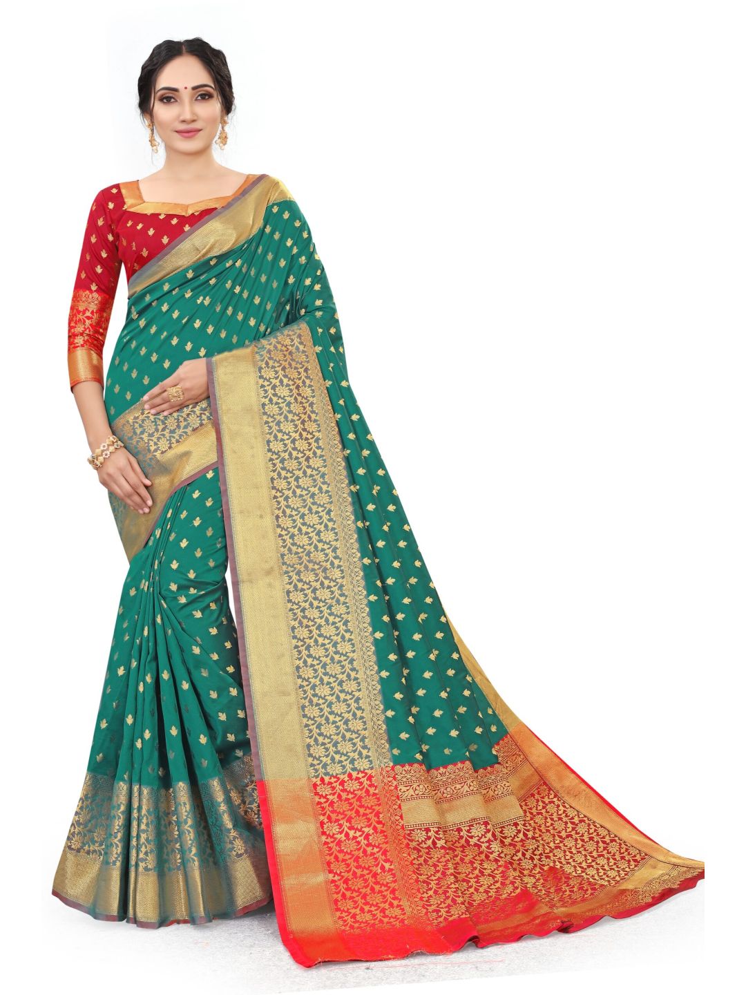 RamaArt SilkWith Blouse PiecePack of 1