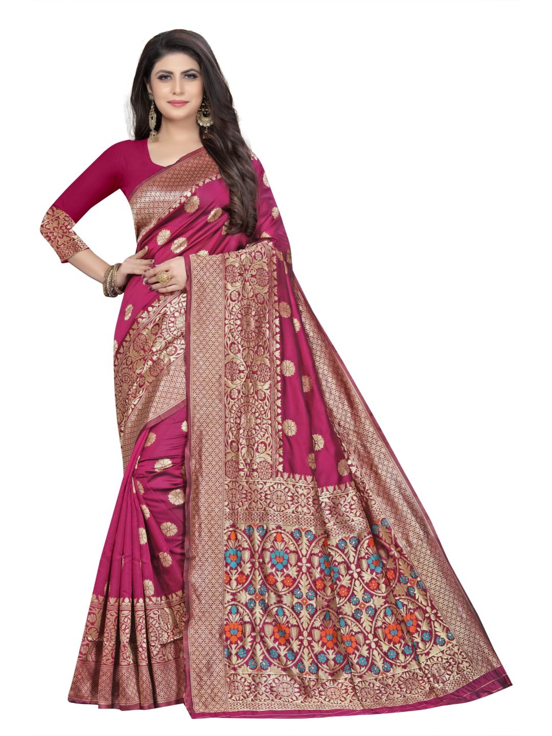 WineArt SilkWith Blouse PiecePack of 1