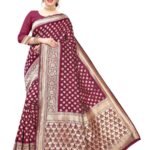 MaroonArt SilkWith Blouse PiecePack of 1