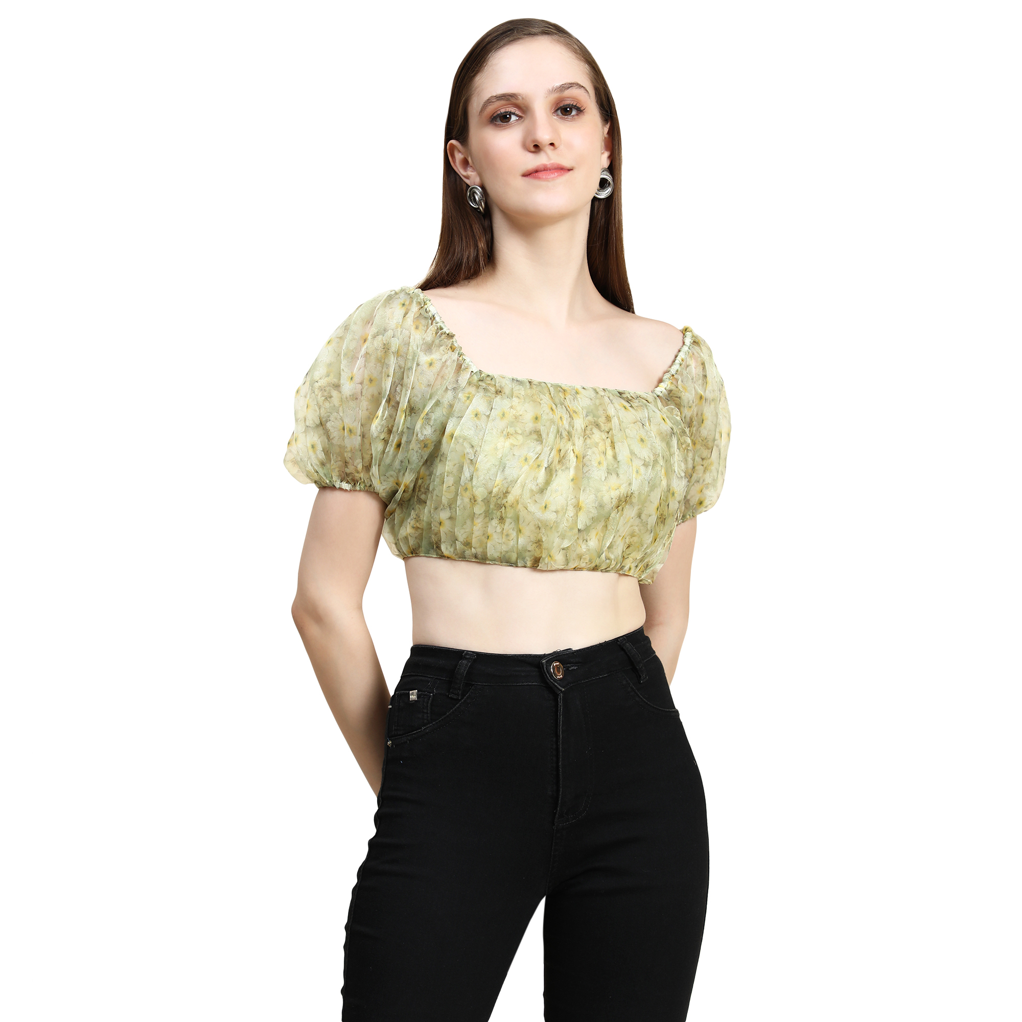 green-top-with-puff-sleeves