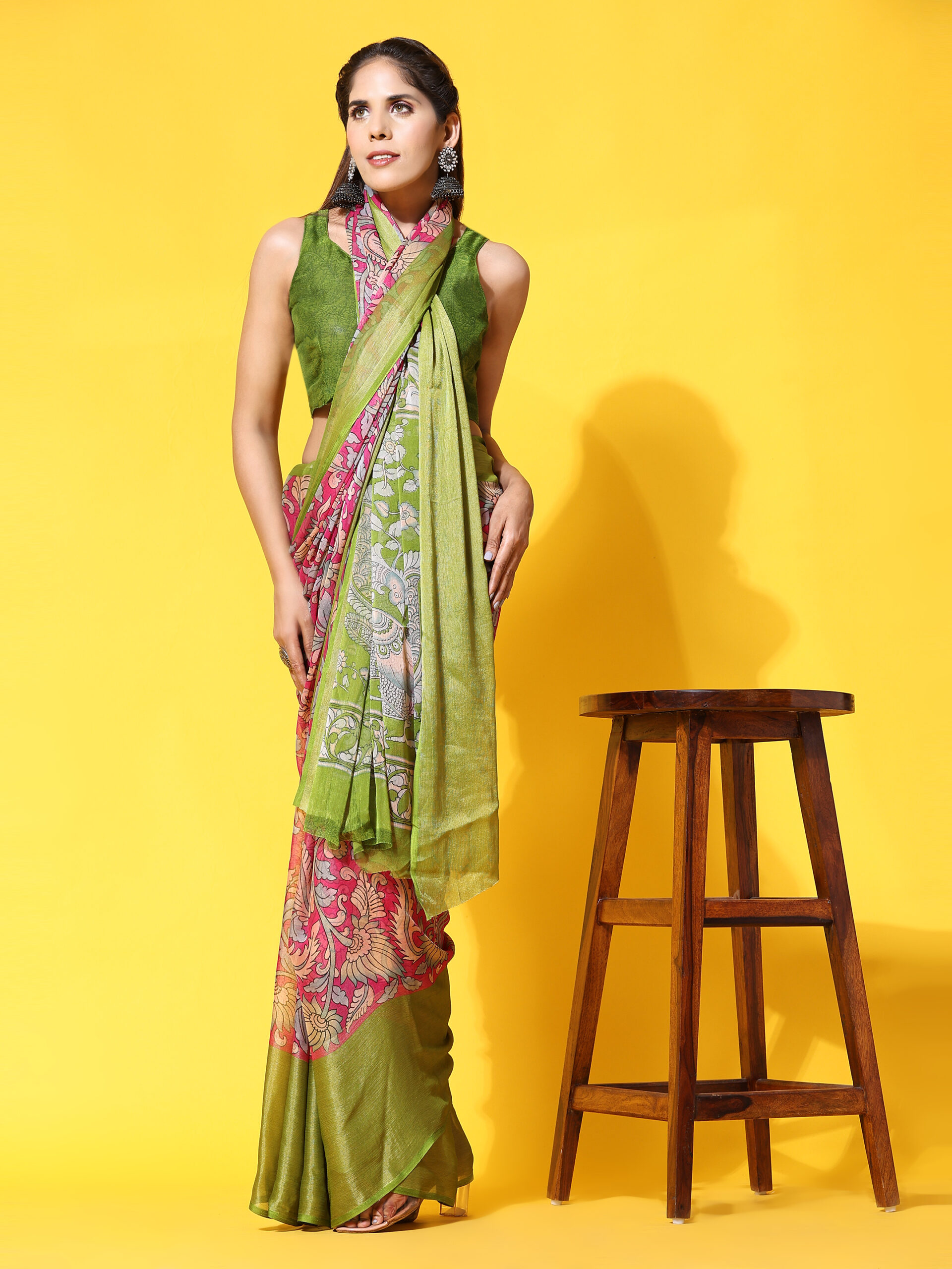 MORNI PINK WOVAN I Chiffon ART SIK SAREE