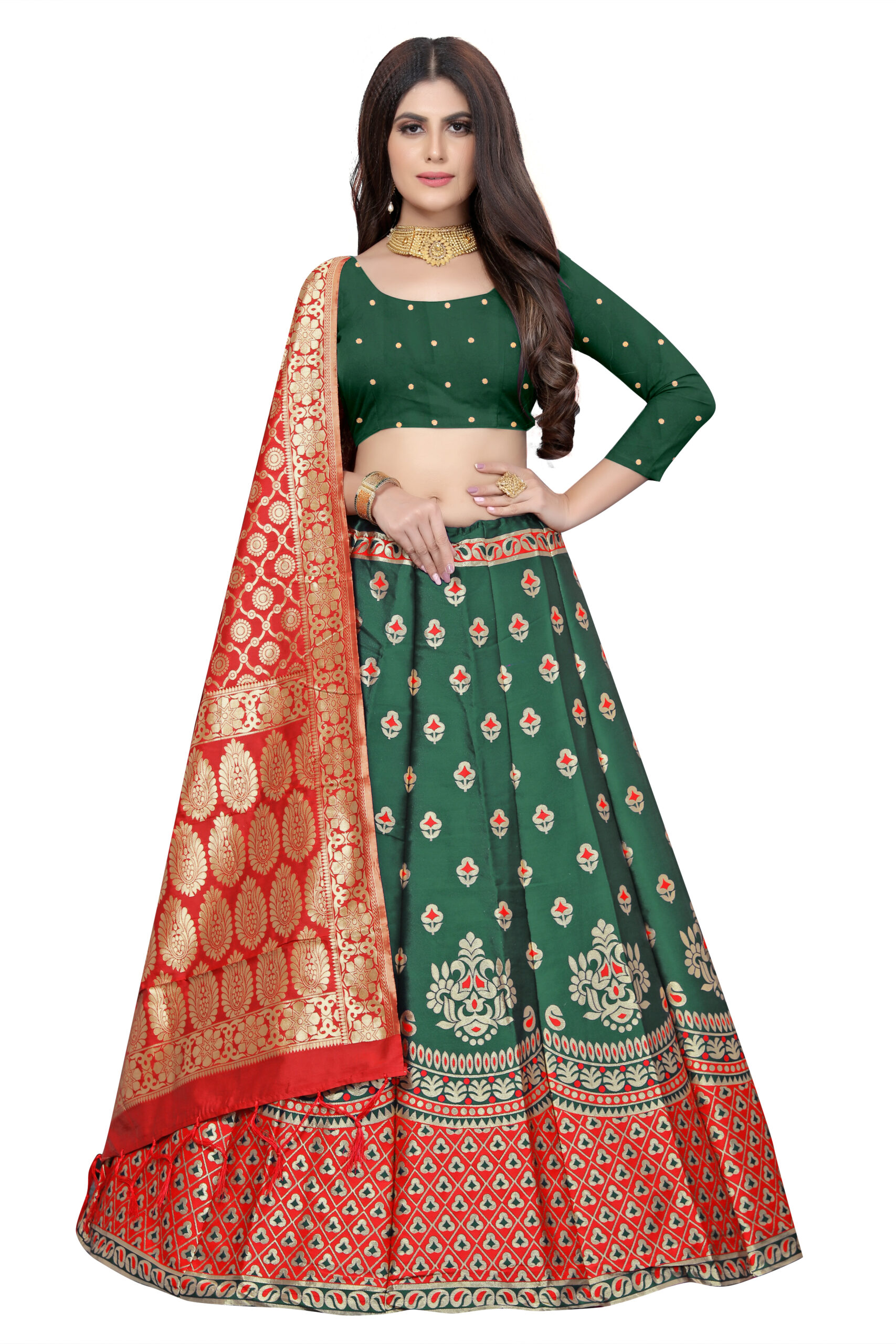 MAHARANI Fancy Designer Lehenga Brocade Traditional Lehenga