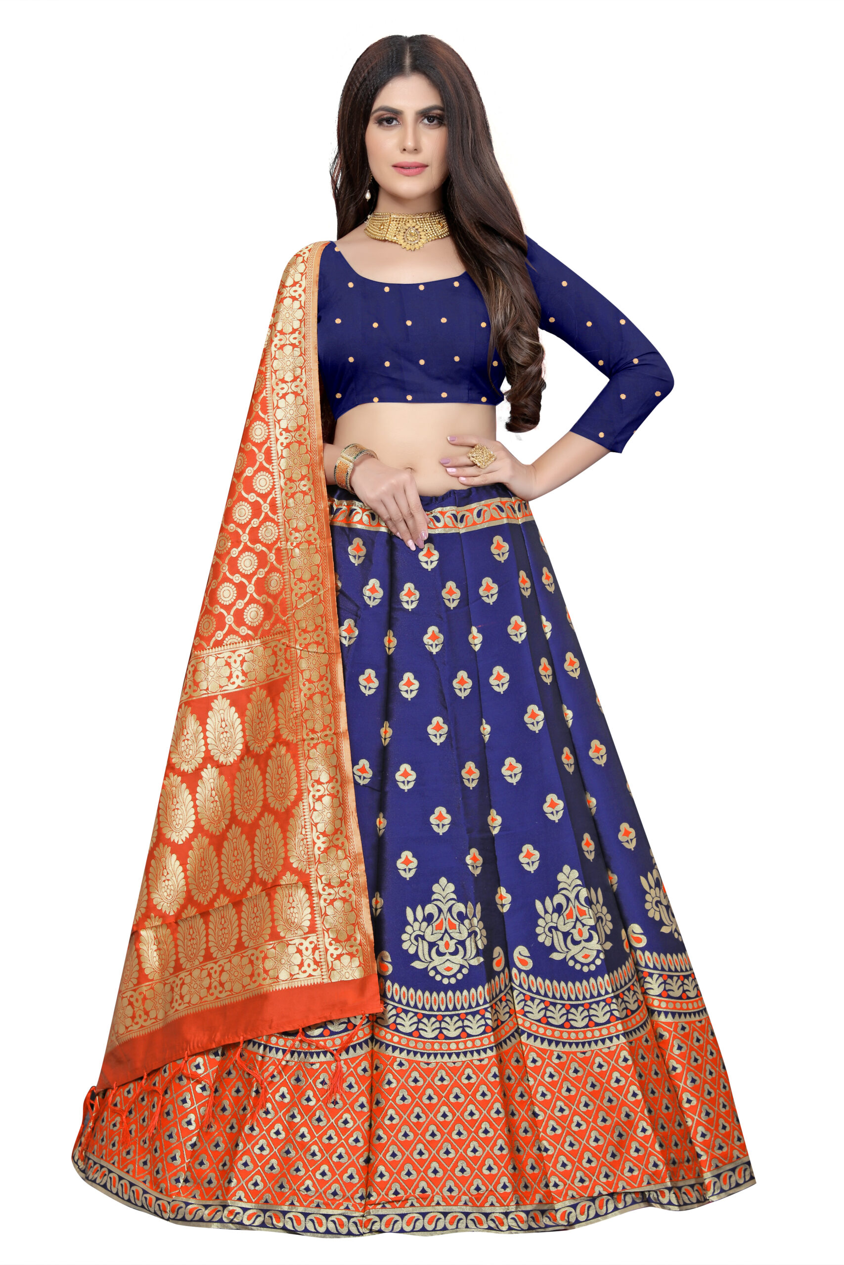 MAHARANI Fancy Designer Lehenga Brocade Traditional Lehenga