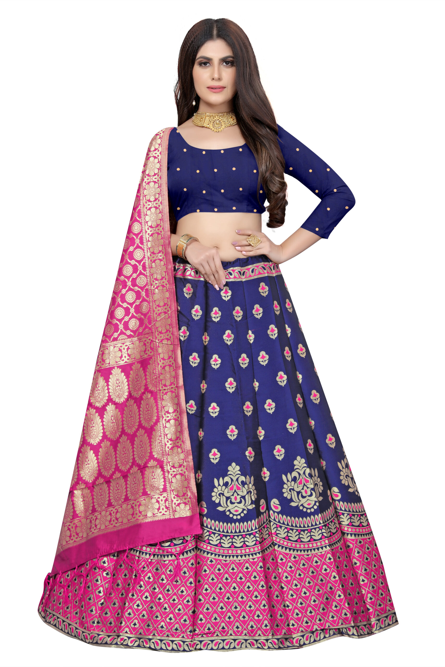 MAHARANI Fancy Designer Lehenga Brocade Traditional Lehenga