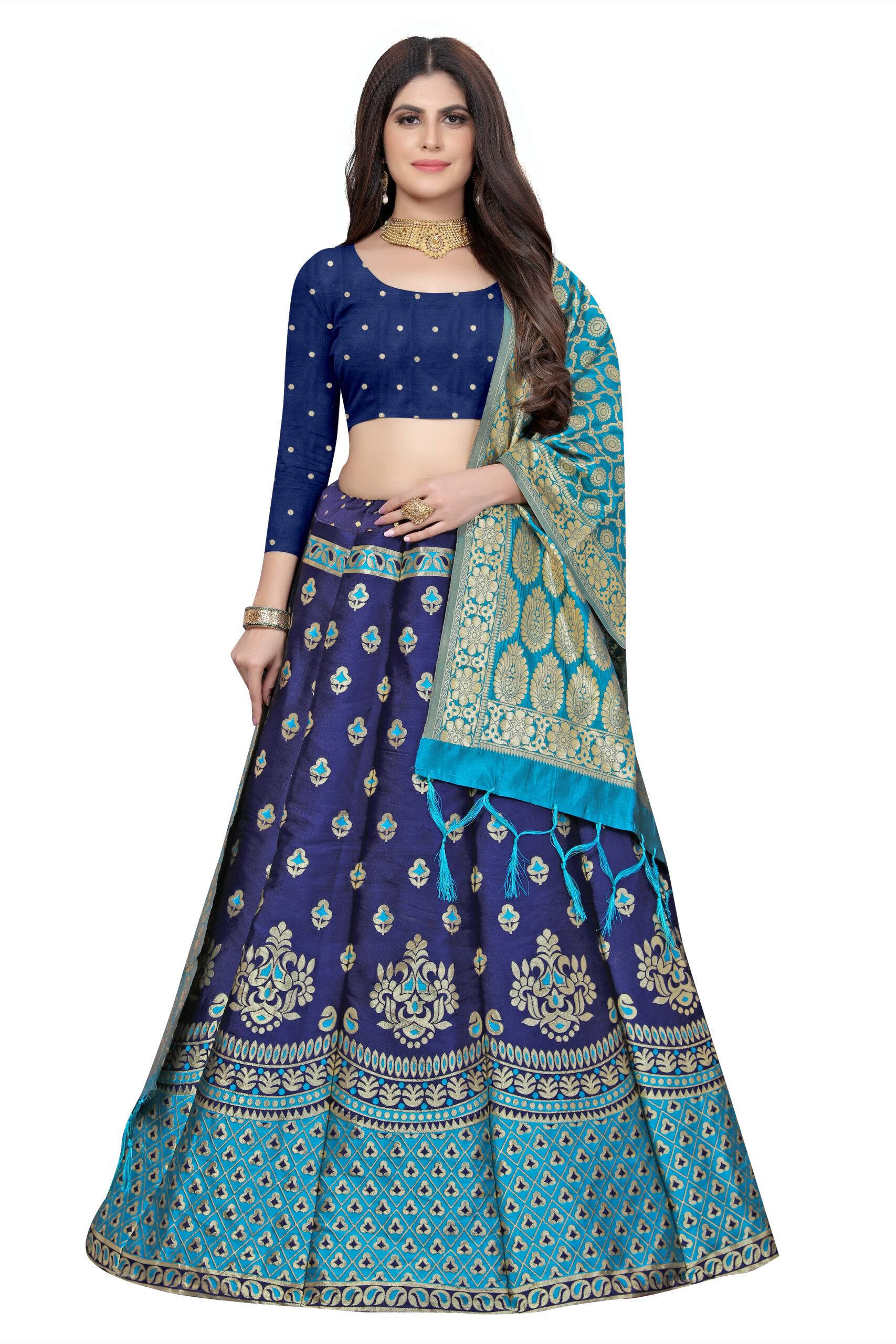 MAHARANI Fancy Designer Lehenga Brocade Traditional Lehenga