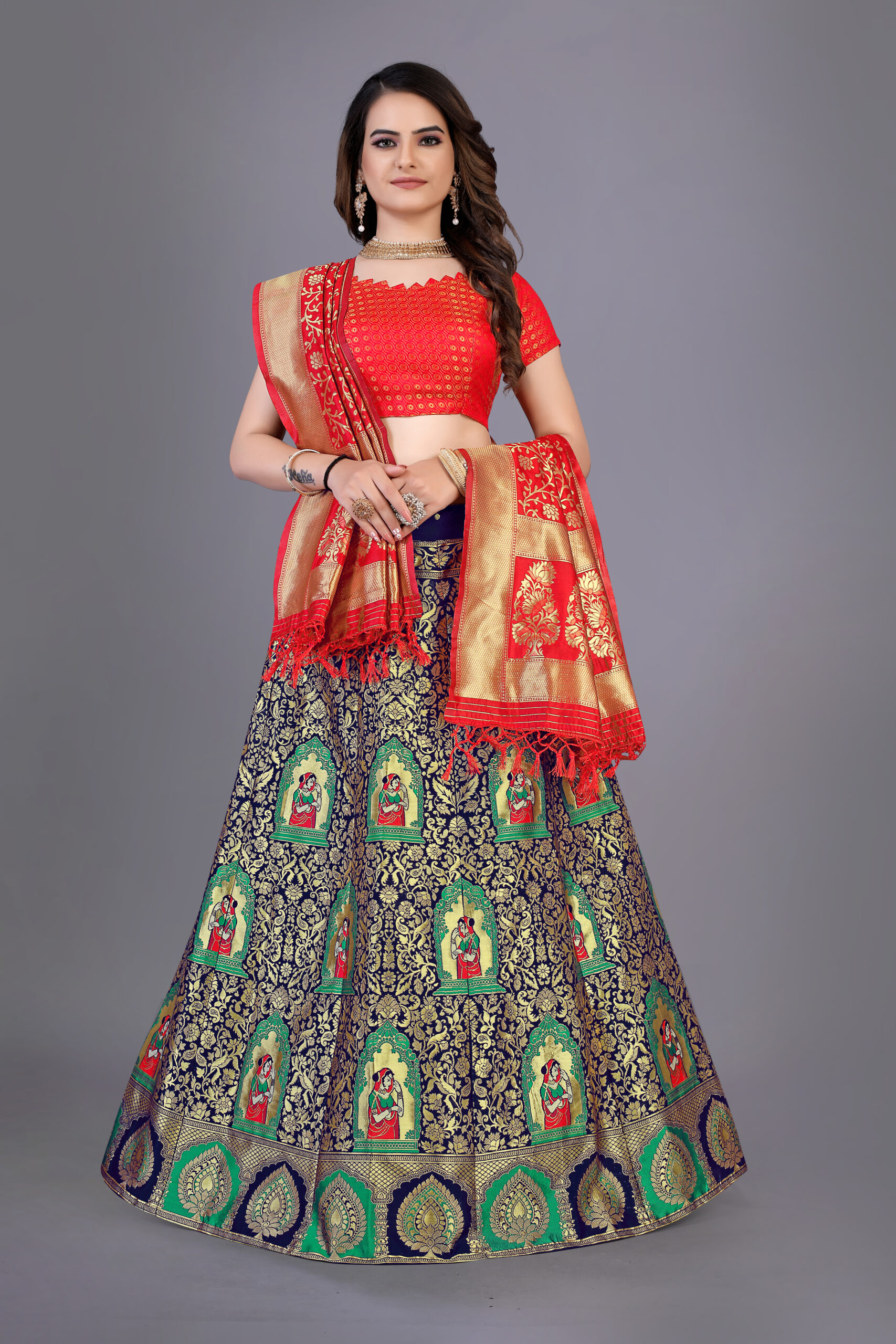 RAJARANI Fancy Designer Lehenga Brocade Traditional Lehenga