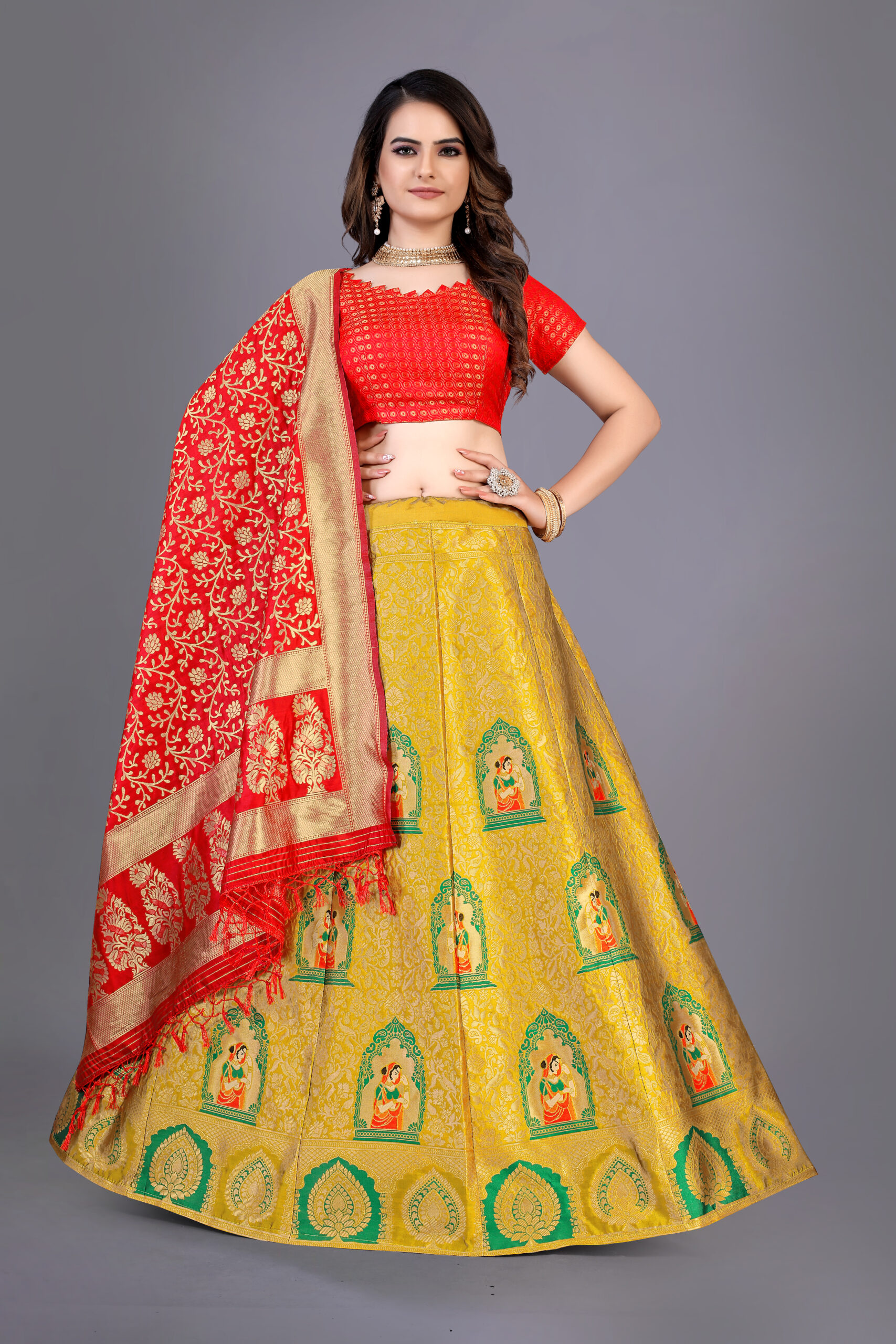 RAJARANI Fancy Designer Lehenga Brocade Traditional Lehenga