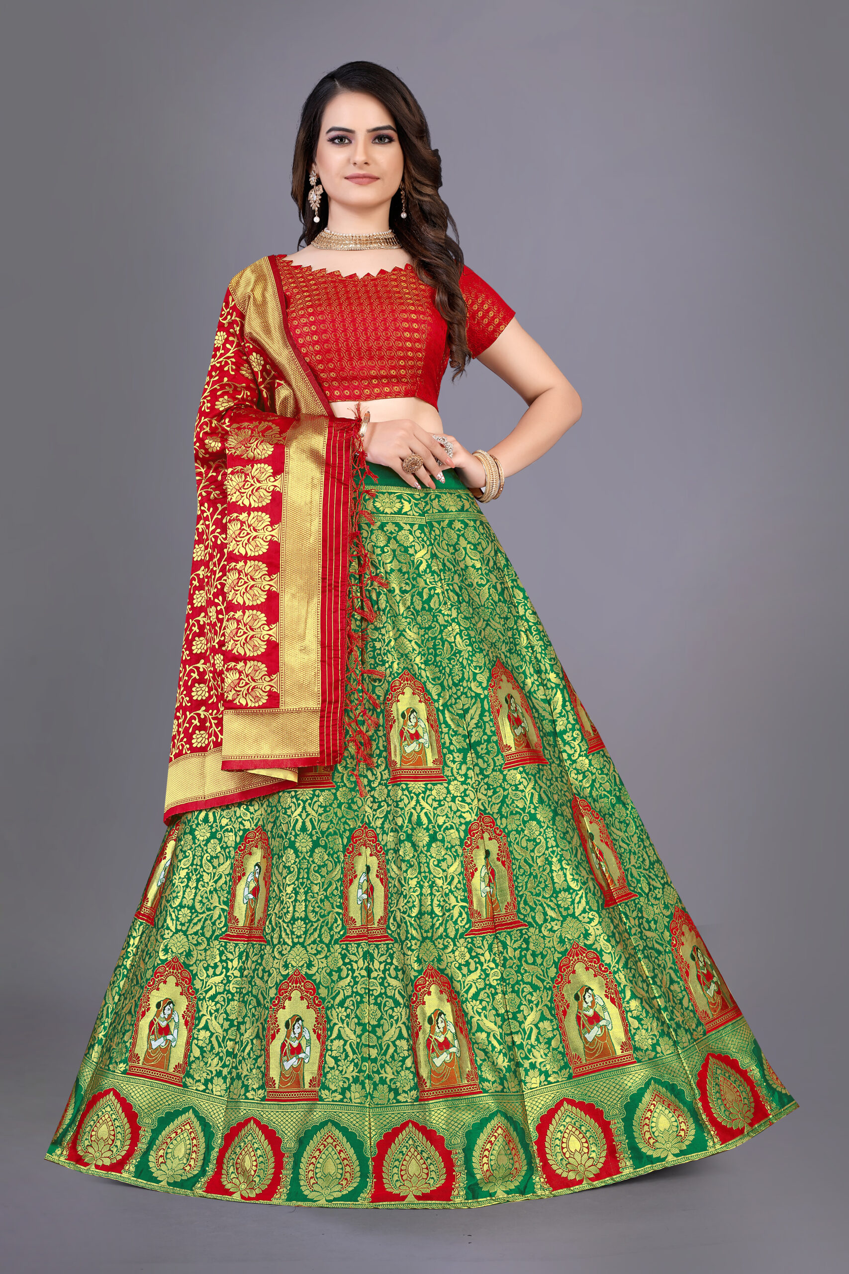 RAJARANI Fancy Designer Lehenga Brocade Traditional Lehenga