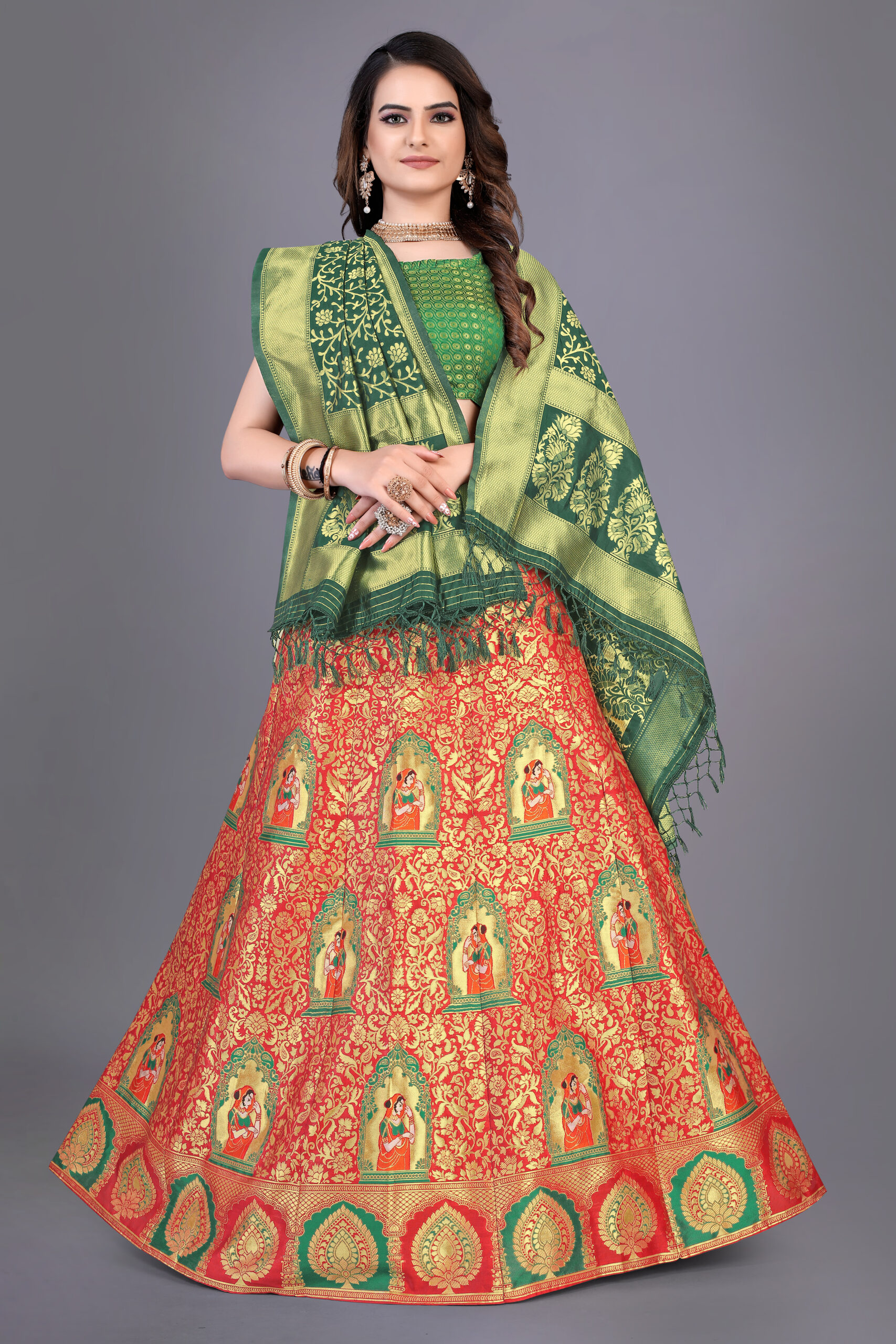 RAJARANI Fancy Designer Lehenga Brocade Traditional Lehenga