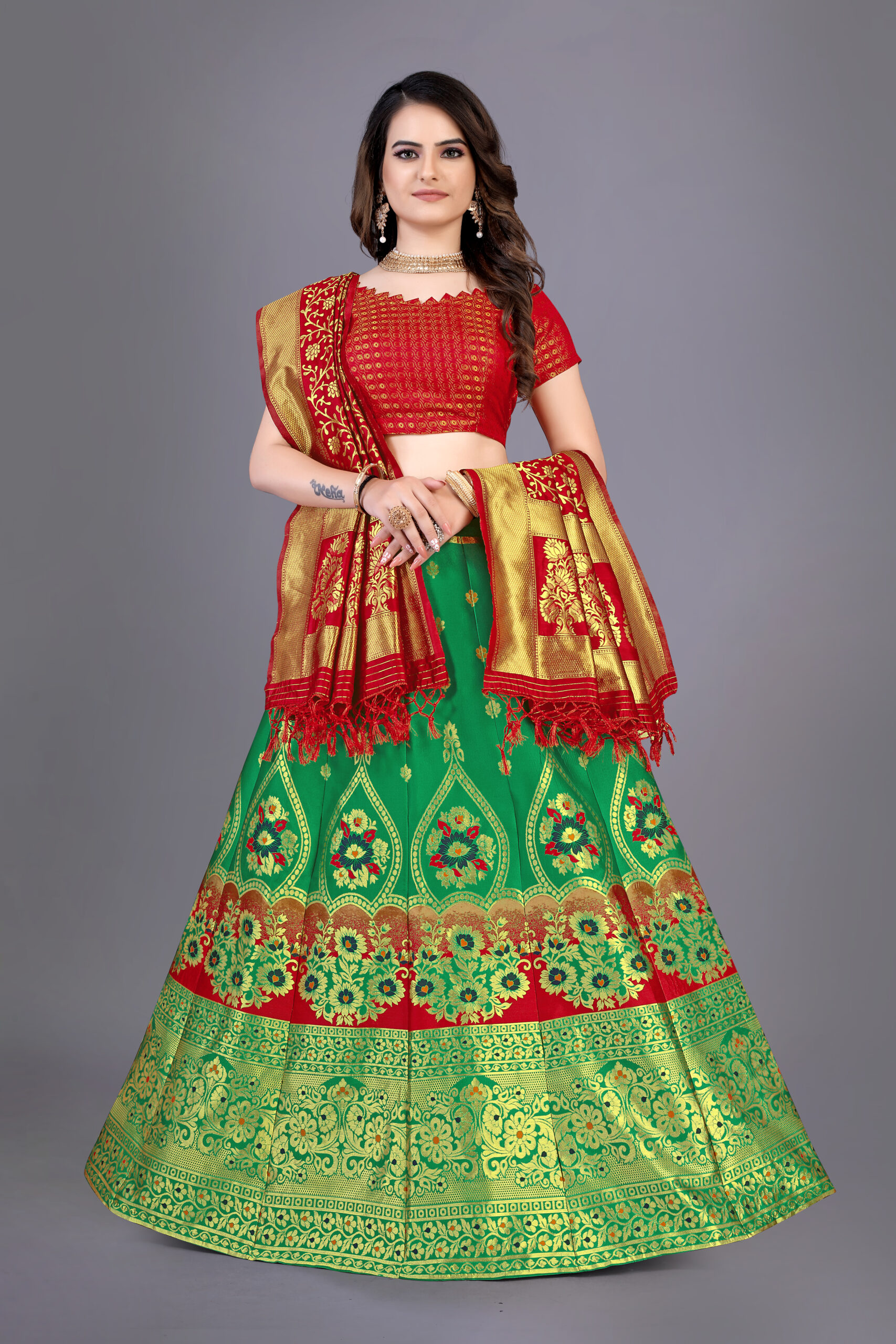 ZENNI Fancy Designer Lehenga Brocade Traditional Lehenga
