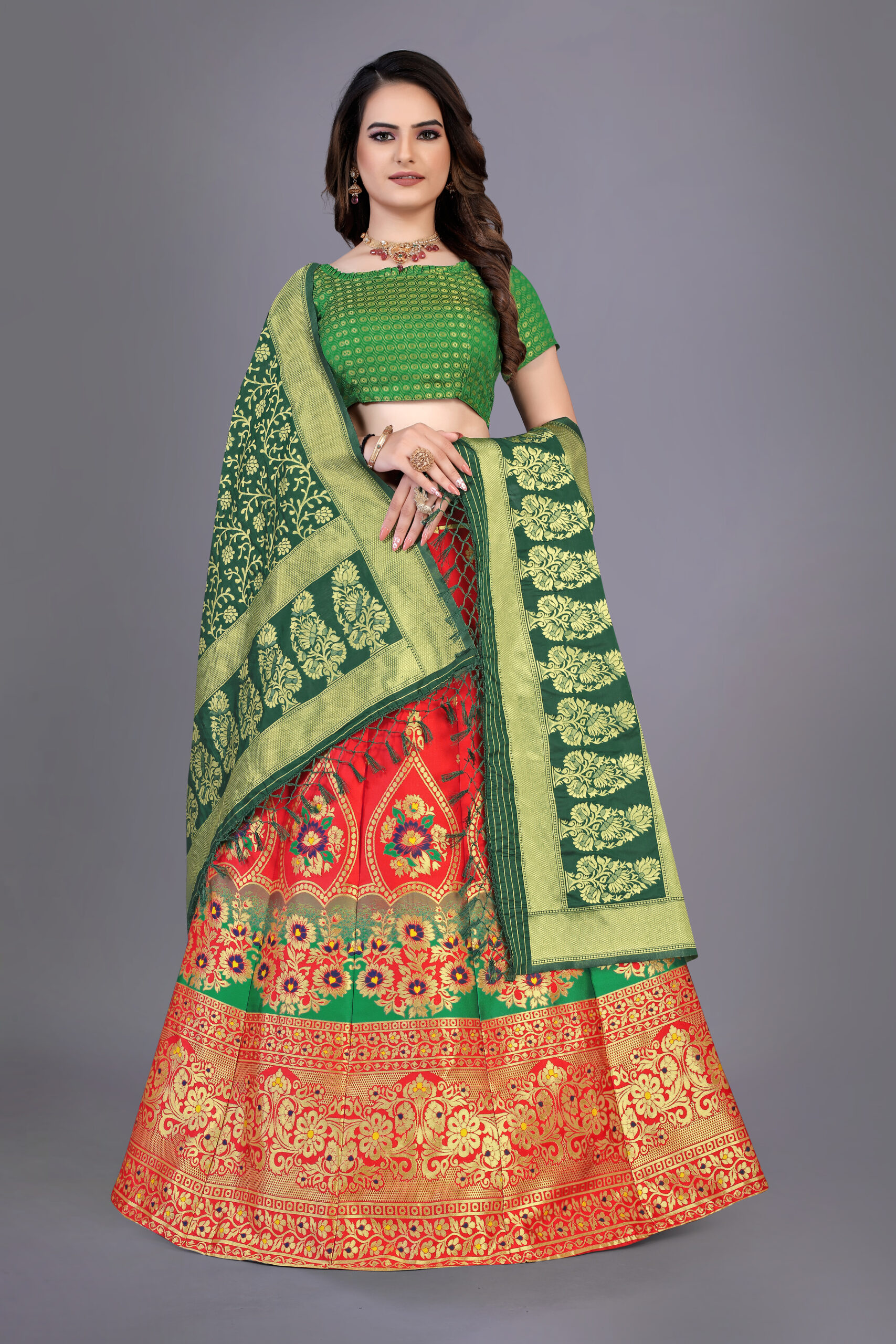 ZENNI Fancy Designer Lehenga Brocade Traditional Lehenga
