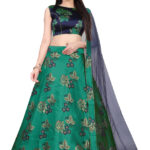 Green blue And Dupatta Top Print or Pattern PACK OF 1