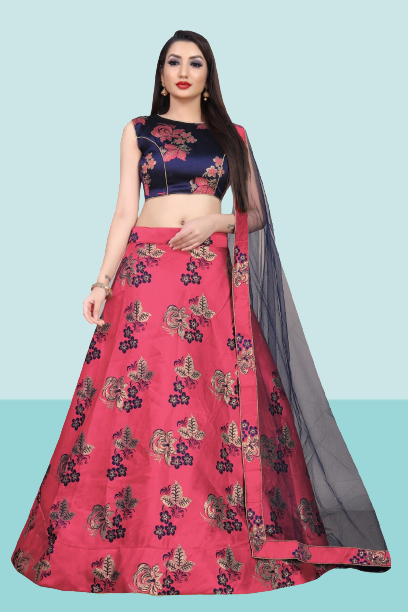 PINK Choli And Dupatta Top Print or Pattern PACK OF 2